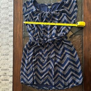 Lily Rose Navy and Cream Patterned Dress